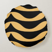 ジグザグ線(金ゴールドパターン) ラウンドクッション (裏面)