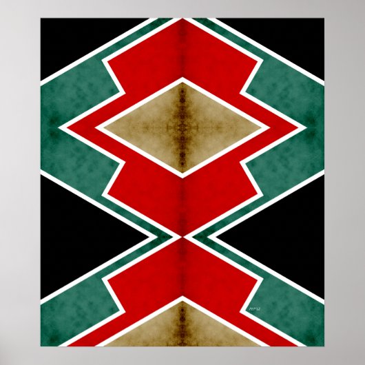 ジグザグ角度4 ポスター (正面)