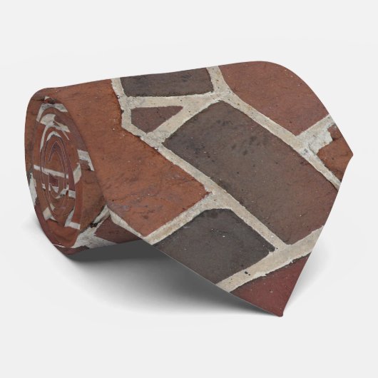 ジグザグ赤レンガ ネクタイ (ロール)