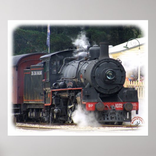 ジグザグ鉄道蒸気機関車9J53D-14 ポスター (正面)