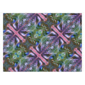 ジグザグ風変わりに形成された「スティックデザイン」 テーブルクロス (正面(横))