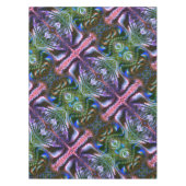 ジグザグ風変わりに形成された「スティックデザイン」 テーブルクロス (正面)