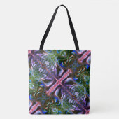 ジグザグ風変わりに形成された「スティックデザイン」 トートバッグ (正面)