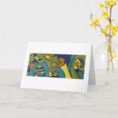 "ジグザグ2 " カード (黄色い花)