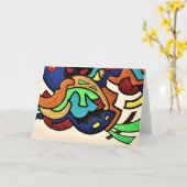 "ジグザグ3 " カード (黄色い花)