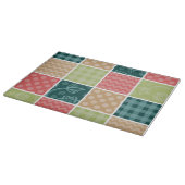 ジグザグ、シェブロン、ギンガム、水玉模様、パッチワーク カッティングボード (角)