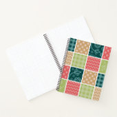 ジグザグ、シェブロン、ギンガム、水玉模様、パッチワーク ノートブック (内部)