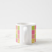 ジグザグ、シェブロン、水玉模様、ギンガム、パッチワーク エスプレッソカップ (裏面)