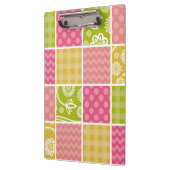 ジグザグ、シェブロン、水玉模様、ギンガム、パッチワーク クリップボード (左)