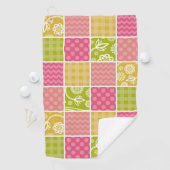 ジグザグ、シェブロン、水玉模様、ギンガム、パッチワーク ゴルフタオル (インサイチュ)