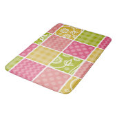 ジグザグ、シェブロン、水玉模様、ギンガム、パッチワーク バスマット (アングル)