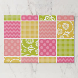 ジグザグ、シェブロン、水玉模様、ギンガム、パッチワーク ペーパーパッド