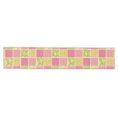 ジグザグ、シェブロン、水玉模様、ギンガム、パッチワーク ミディアムテーブルランナー (横)