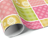 ジグザグ、シェブロン、水玉模様、ギンガム、パッチワーク ラッピングペーパー (ロールコーナー)