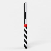 ジグザグ、山形、ストライプ、白黒 Case-Mate iPhoneケース (裏面/右)