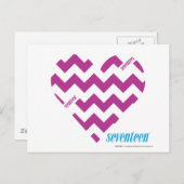 ジグザグ(紫) 2 ポストカード (正面/裏面)