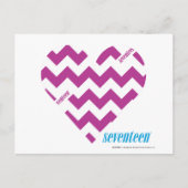 ジグザグ（紫） 2 ポストカード (正面)