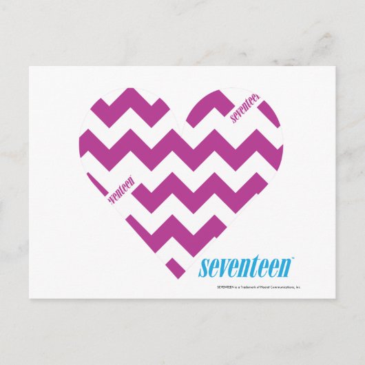 ジグザグ(紫) 2 ポストカード (正面)