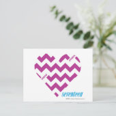 ジグザグ(紫) 2 ポストカード (スタンド正面)