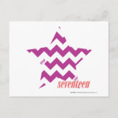 ジグザグ（紫） 4 ポストカード (正面)