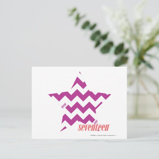 ジグザグ（紫） 4 ポストカード (スタンド正面)