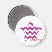 ジグザグ（紫） 4 マグネット (正面/裏面)