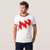 ジグザグ – 赤 Tシャツ (正面フル)
