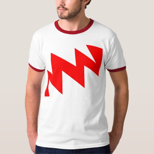 ジグザグ – 赤 Tシャツ (正面)