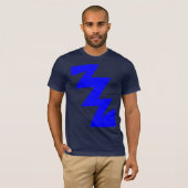 ジグザグ – 青 Tシャツ (正面フル)