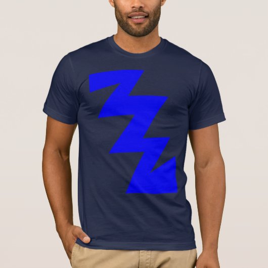 ジグザグ – 青 Tシャツ (正面)