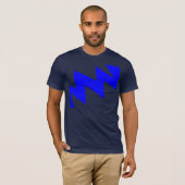 ジグザグ – 青 Tシャツ (正面フル)