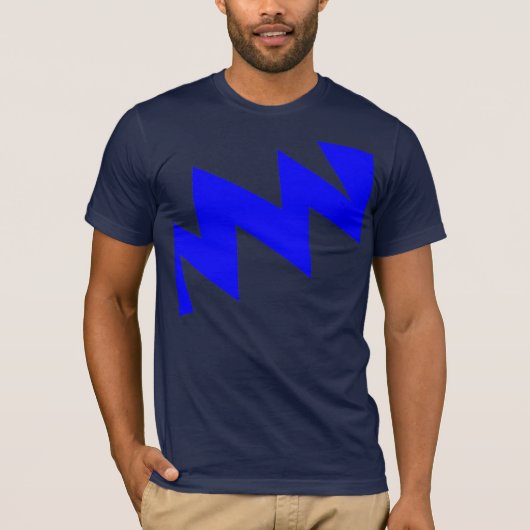 ジグザグ – 青 Tシャツ (正面)