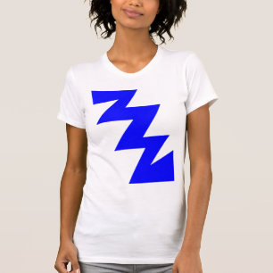 ジグザグ – 青 Tシャツ