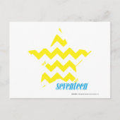 ジグザグ（黄） 3 ポストカード (正面)