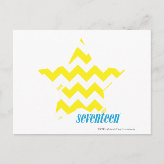 ジグザグ（黄） 3 ポストカード (正面)
