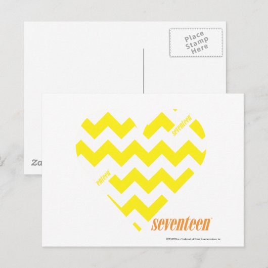 ジグザグ（黄） 4 ポストカード (正面/裏面)