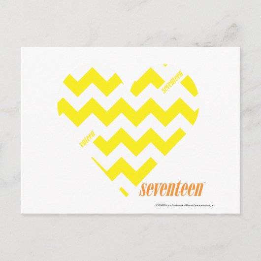 ジグザグ（黄） 4 ポストカード (正面)
