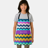 ジグザッギングパステルレインボーパターン エプロン (インサイチュ)
