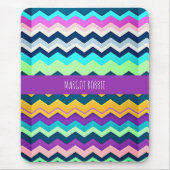 ジグザッギングパステルレインボーパターン マウスパッド (正面)