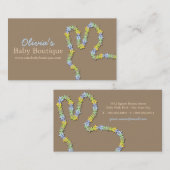 ジグソーお洒落パズルパステルブルーベビーバニー 名刺 (正面/裏面)