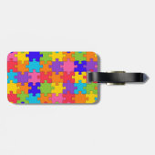 ジグソーカラフルパズルピースハッピーパズル ラゲッジタグ (裏面横)