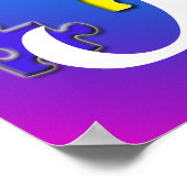 ジグソーカラフルパズルピース歓迎ゲスト ポスター (角)