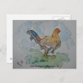 ジグソーシリーズ – 2010年「農場の鶏」、www... ポストカード (正面/裏面)