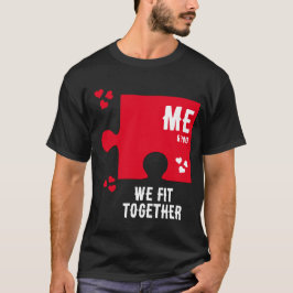 ジグソーハート WE FIT TOGETHER カップル バレンタイン Tシャツ