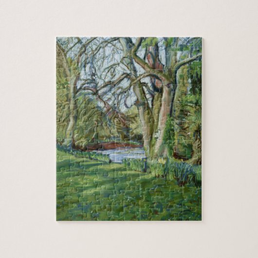 ジグソーパズルと春風景 ジグソーパズル (縦)