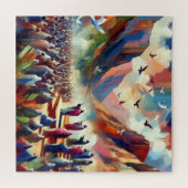 ジグソーパズルのイエスキリスト山 ジグソーパズル (横)