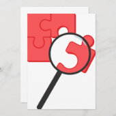 ジグソーパズルのピースの招待状 招待状 (正面/裏面)