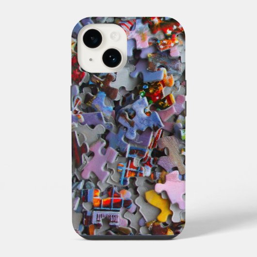 ジグソーパズルのピース iPhoneケース (裏面)