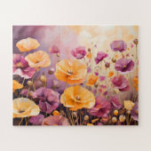 ジグソーパズルのポピーのフィールドの柔らかい色 ジグソーパズル (横)