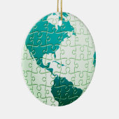ジグソーパズルの世界のオーナメント セラミックオーナメント (右)
